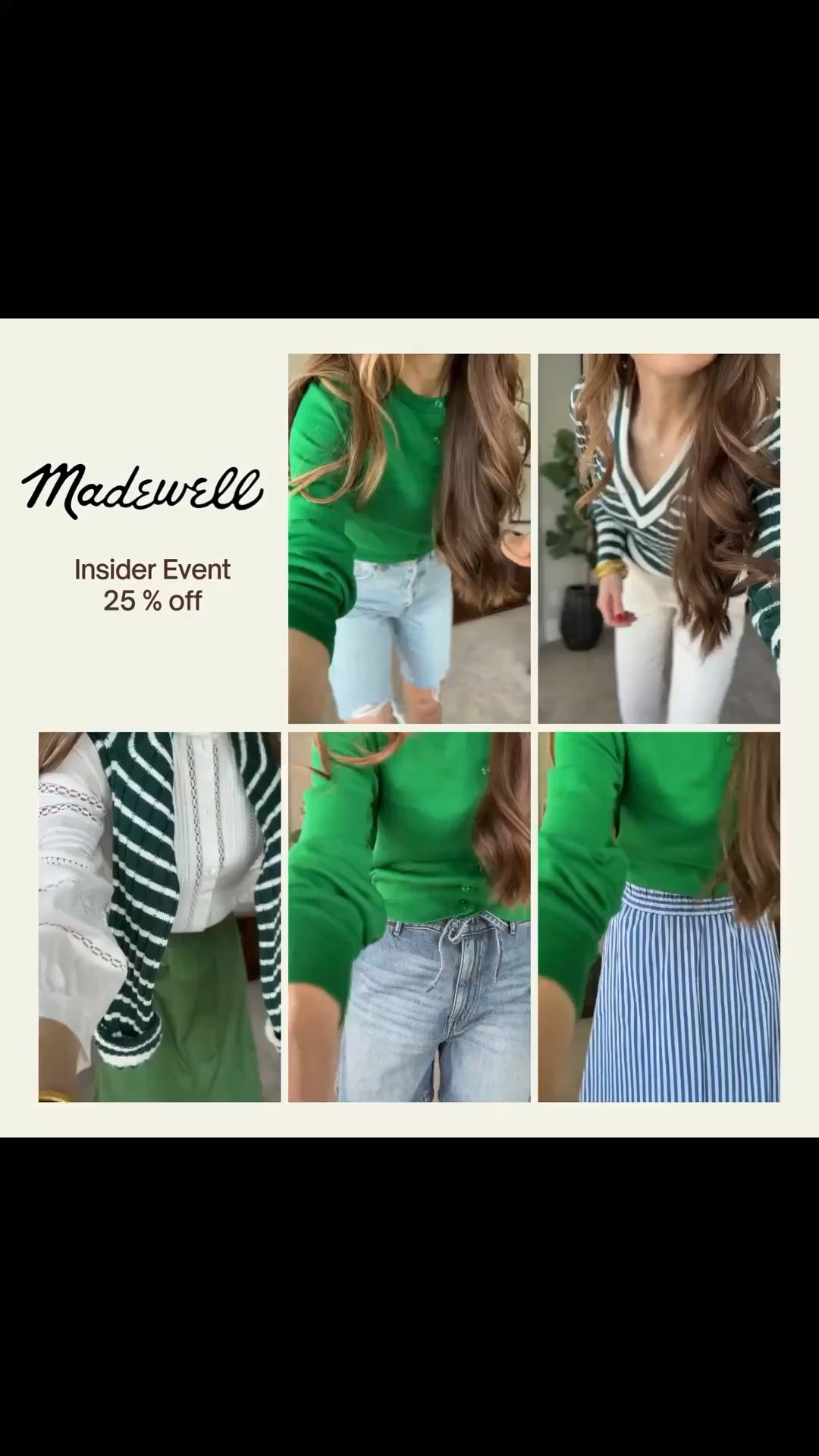 One of my favorite sales of the year 🙌 

The @Madewell Insiders Event is happening 3/10–3/22 and Insiders get 25% off sitewide just by signing in. If you’re not an Insider yet, you can sign up and still get the discount! 

#madewell #madewellpartner #ad 

 