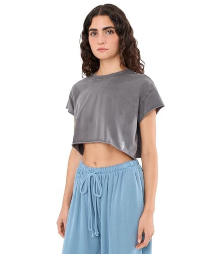 Free People, Women's, Hot Shot Cropped Tee, Vintage Black, X-Small | Amazon (US)