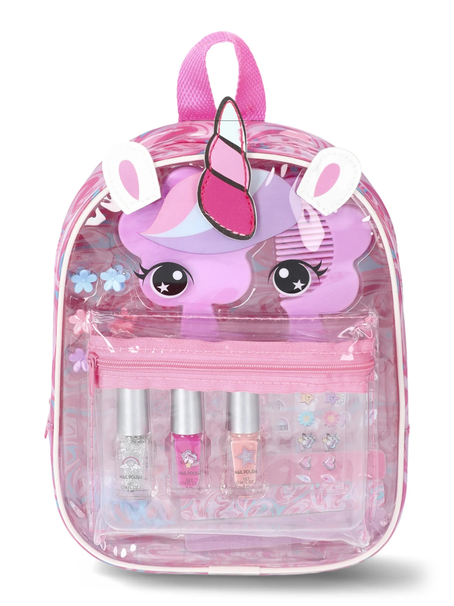 Wonder Nation Girls Unicorn Backpack with Assorted Beauty Accessories | Walmart (US)