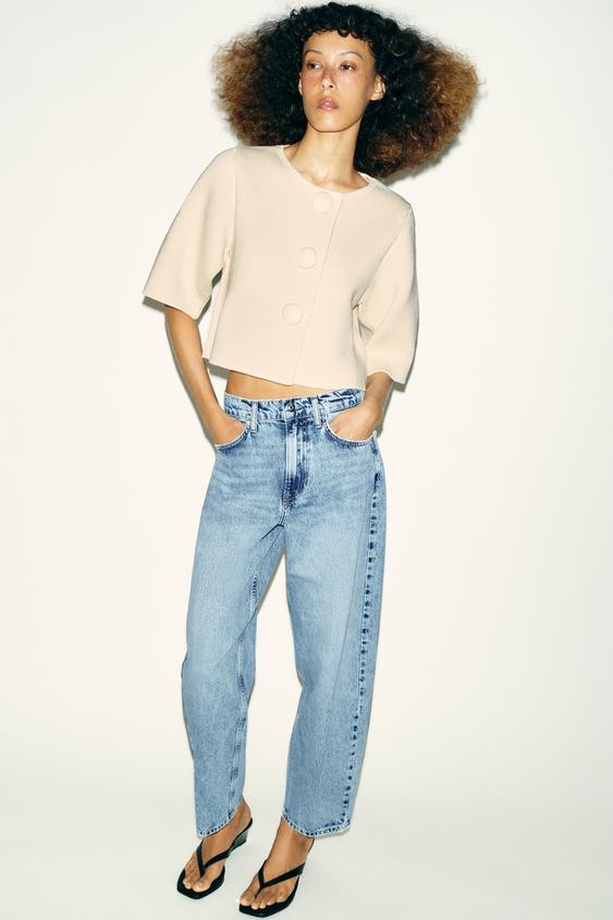 CROPPED KNIT JACKET | Zara US