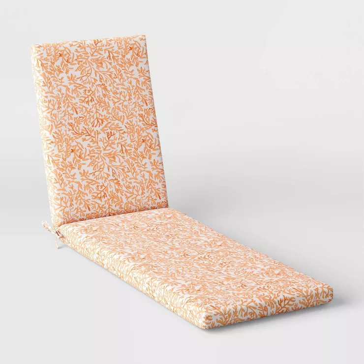 DuraSeason Fabric™ Outdoor Chaise Cushion Coral Branch - Threshold™ | Target