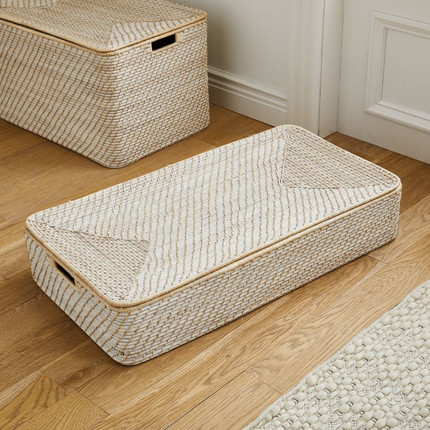 Click for more info about Modern Weave Underbed Storage Basket, Whitewashed