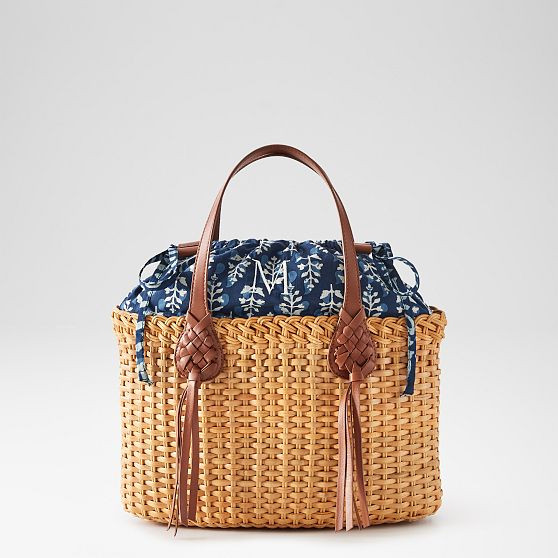 Wicker and Leather Bag | Mark and Graham