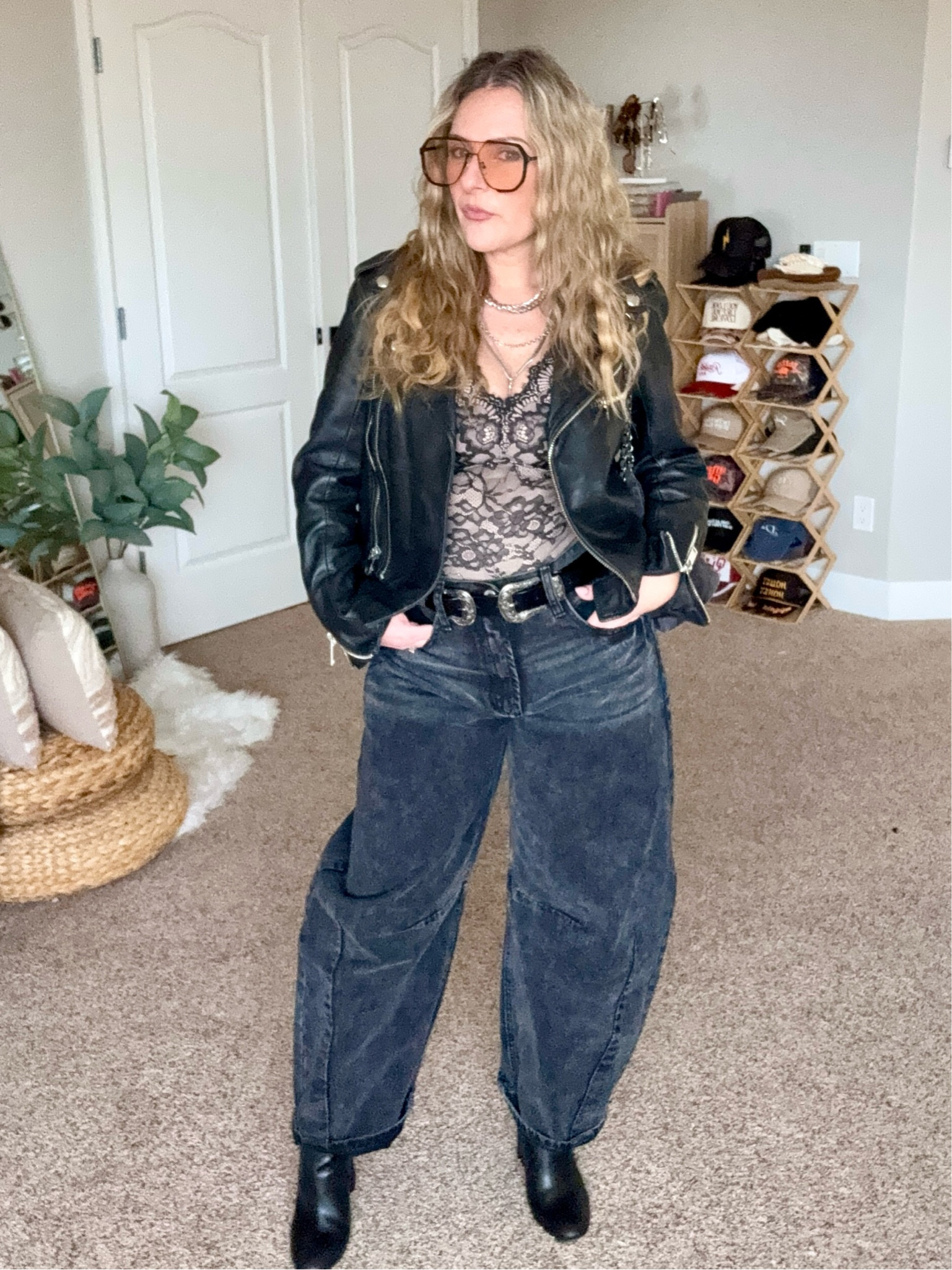 A little date night outfit mixing lace and leather! 

#LTKPetite #LTKStyleTip #LTKOver40