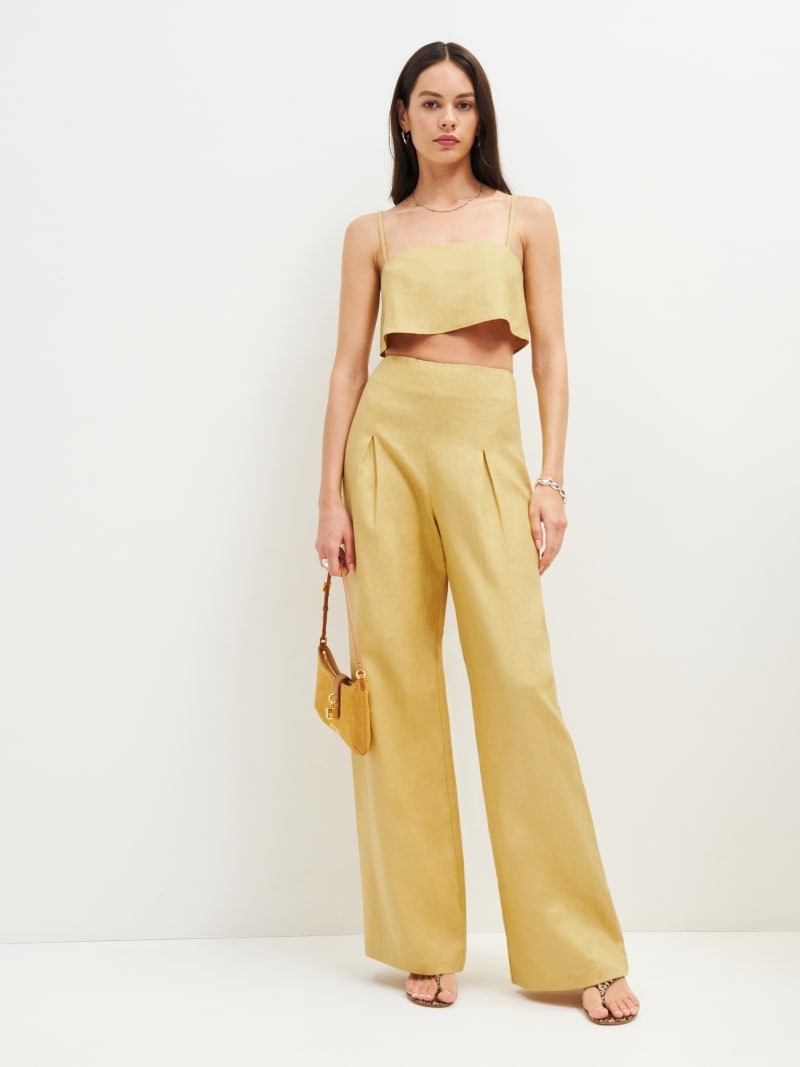 Cleo Linen Pant | Reformation (Global)