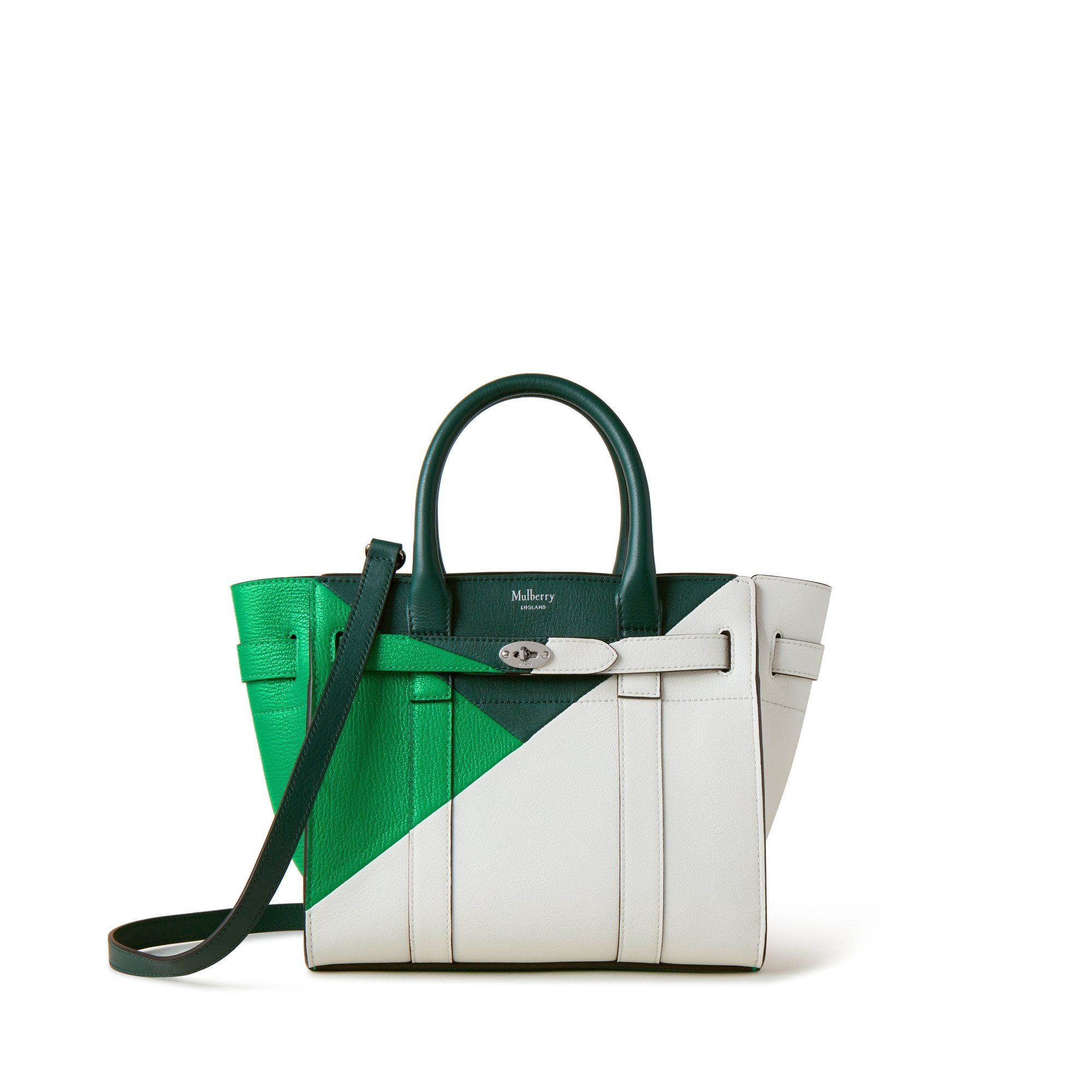 Mulberry Women's Mini Zipped Bayswater - Lawn G-White-Mulberr | MULBERRY