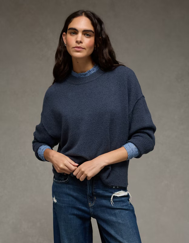 AE Whoa So Soft Classic Crew Neck Sweater | American Eagle Outfitters (US & CA)
