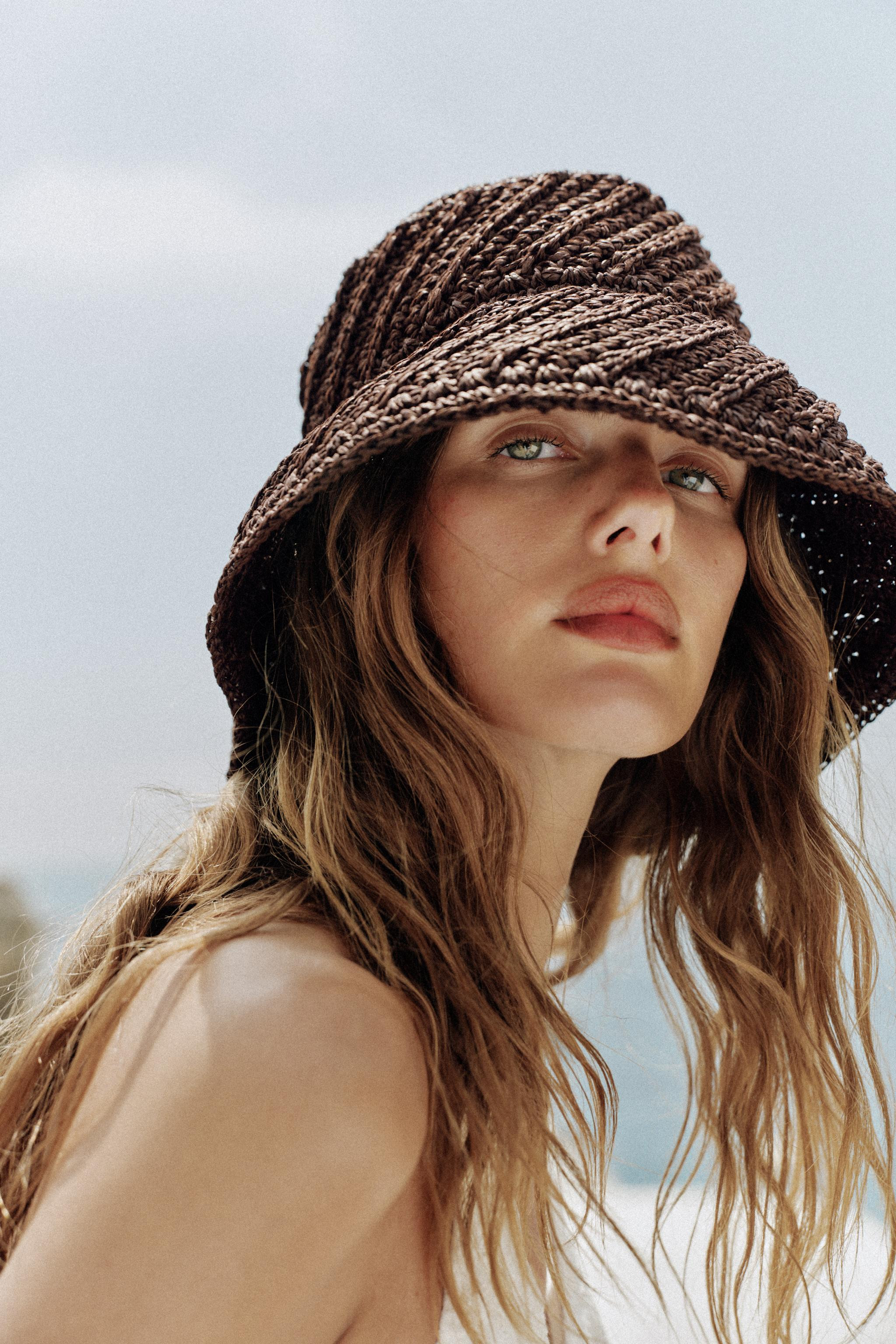 100% PAPER WOVEN HAT | Zara US