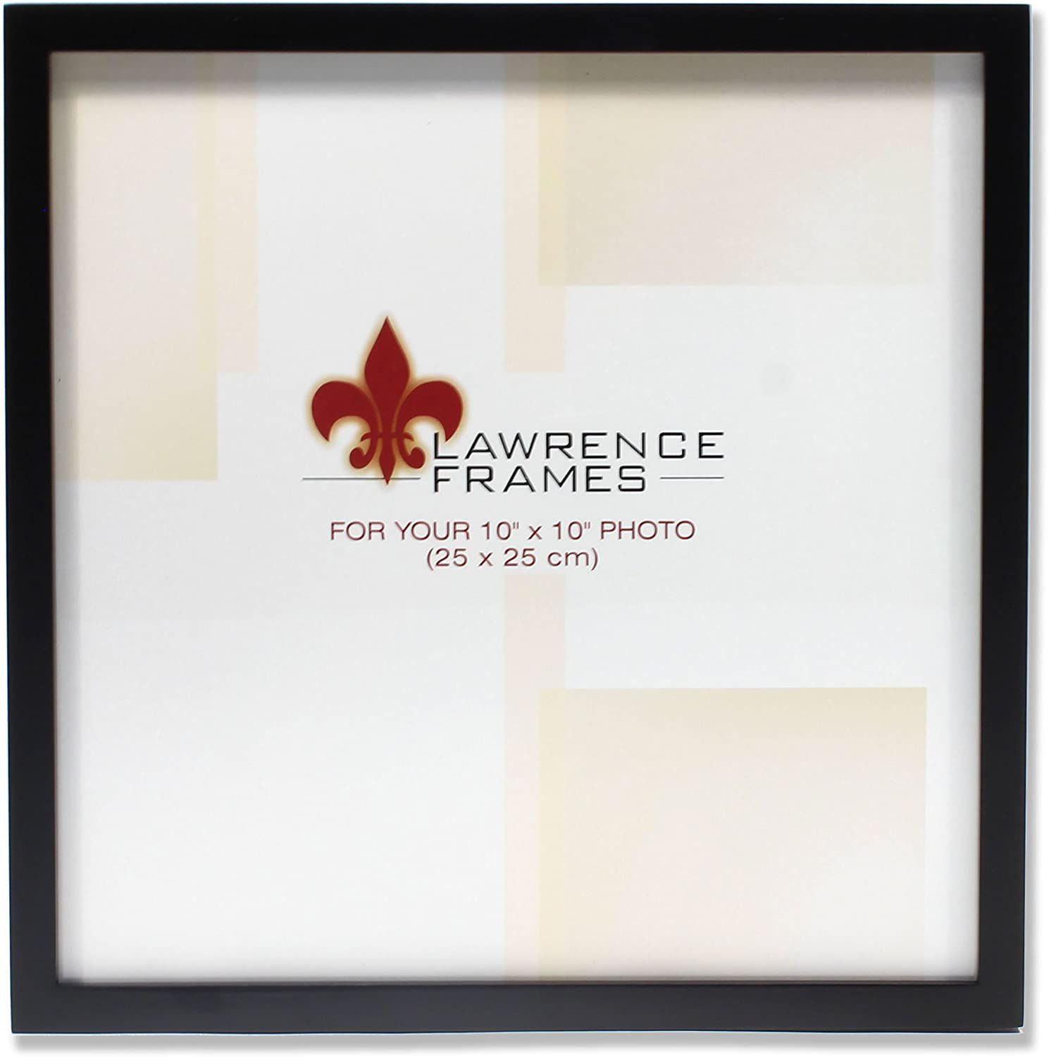 Lawrence Frames 755510 Black Wood Picture Frame, 10 by 10-Inch | Amazon (US)