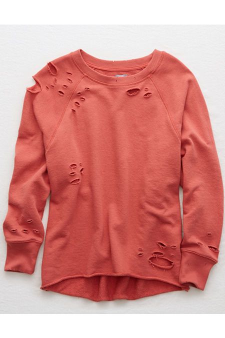 Aerie Distressed City Sweatshirt | American Eagle Outfitters (US & CA)