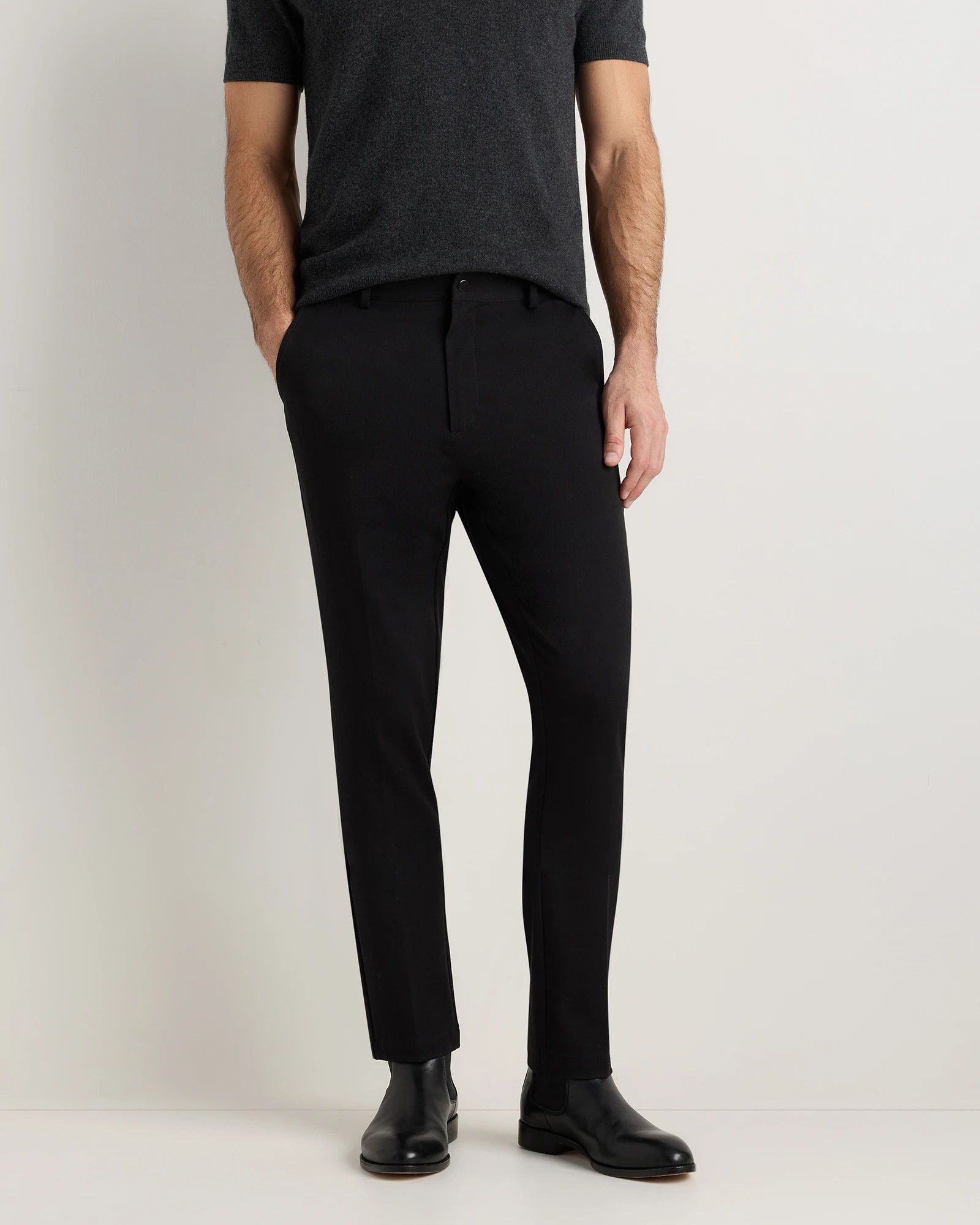 Quince | Men's Ultra-Stretch 24/7 Smart Chinos Slim in Dark Charcoal, Size 32X30, Polyester | Quince