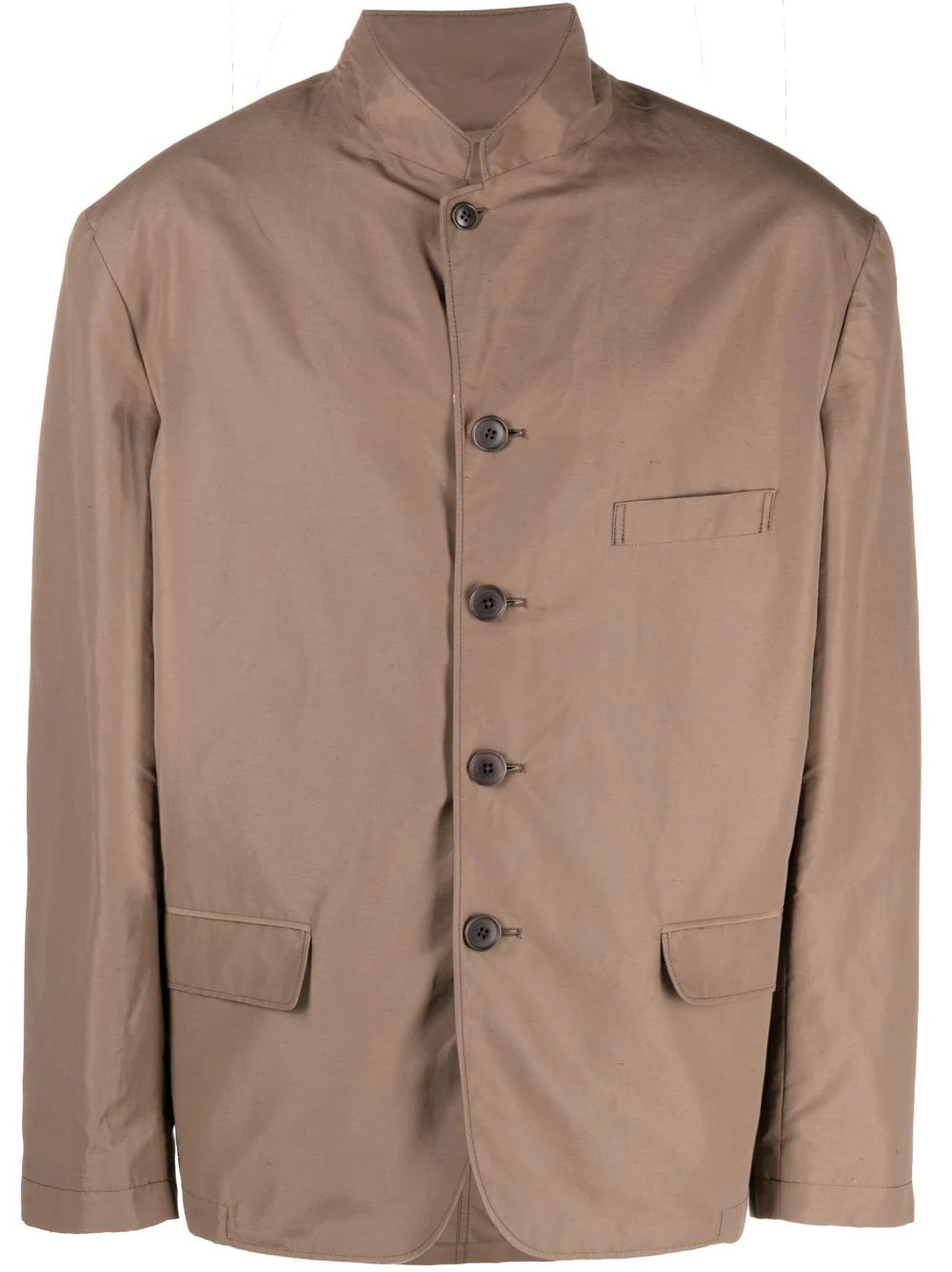 LEMAIRE notched-lapel single-breasted jacket - Brown | Farfetch Global