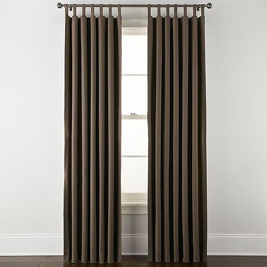 Linden Street Naturals 3-Ways To Hang 100% Blackout Rod Pocket Back Tab Single Curtain Panel | JCPenney