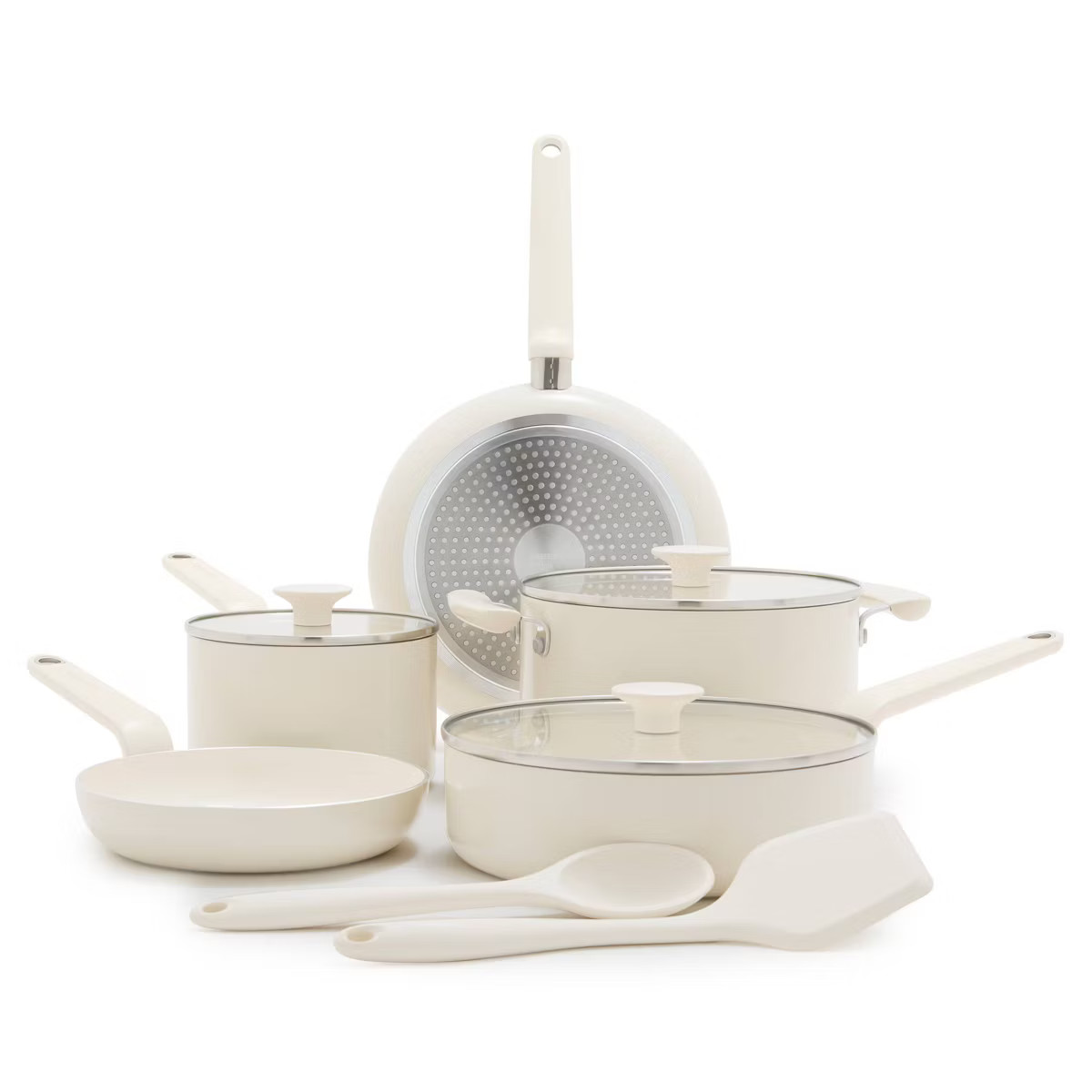 GreenPan Rio Advanced 10pc Ceramic Nonstick Cookware Set Cream | Target