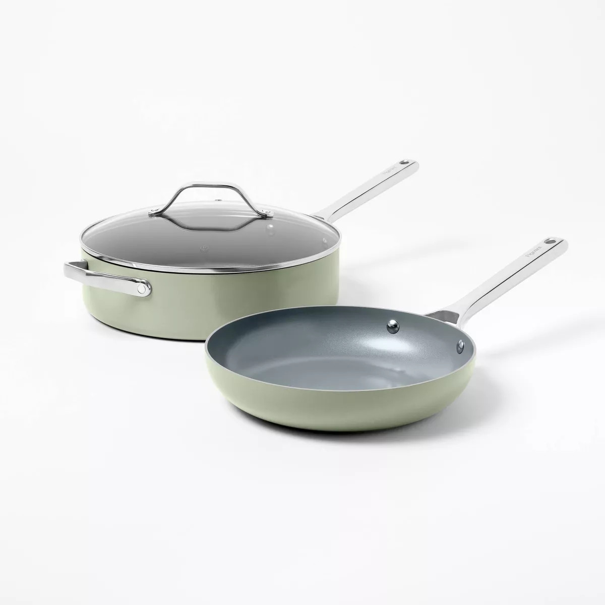 7pc Nonstick Ceramic Coated Aluminum Cookware Set - Figmint™ | Target