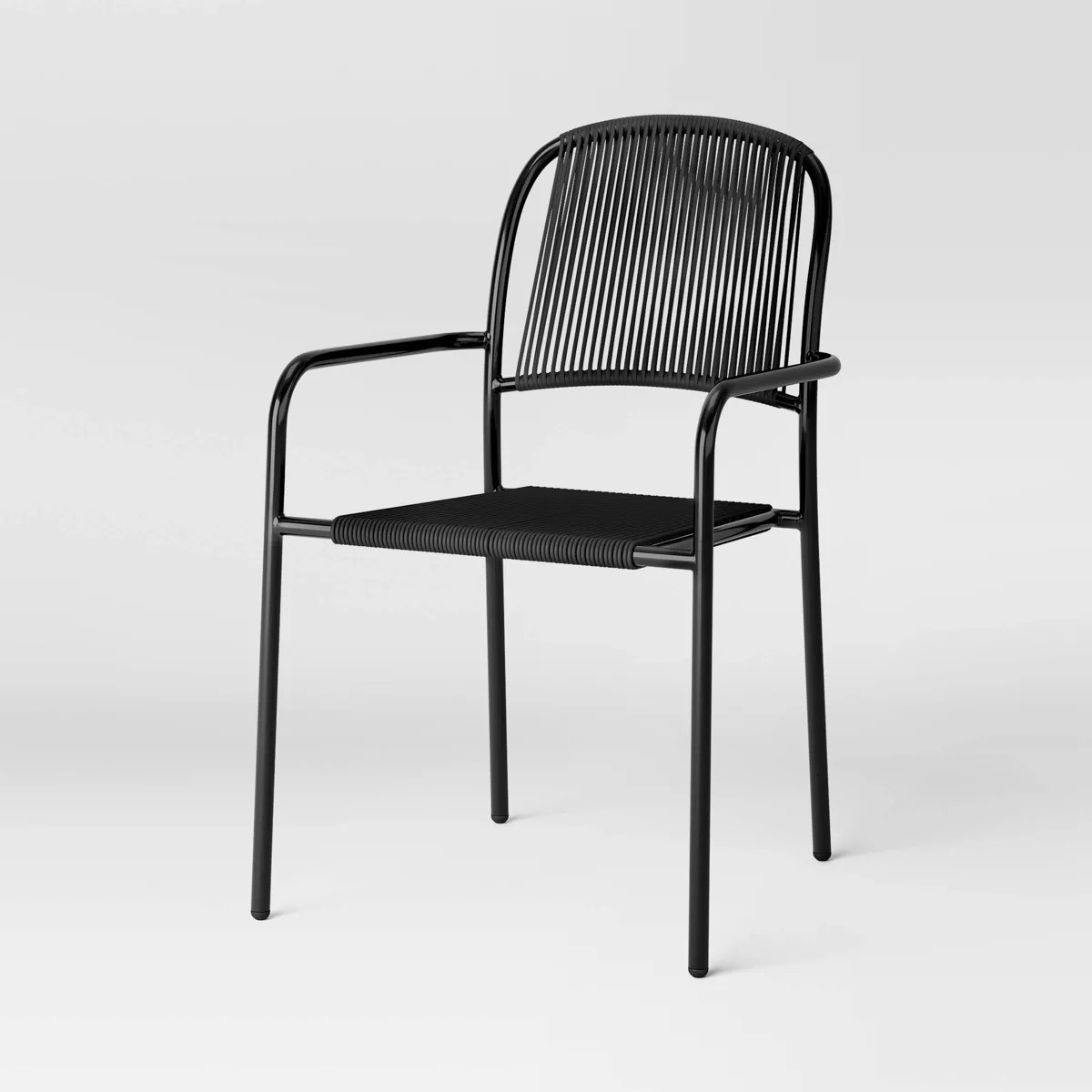 Mackworth Stackable Patio Chair Black - Threshold™ | Target