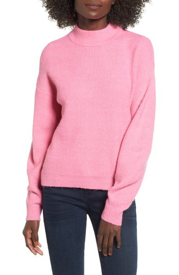 Women's Leith Cozy Ribbed Pullover, Size X-Small - Pink | Nordstrom
