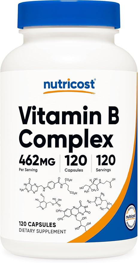 Nutricost High Potency Vitamin B Complex 462mg, 120 Capsules - with Vitamin C - Energy Complex | Amazon (US)