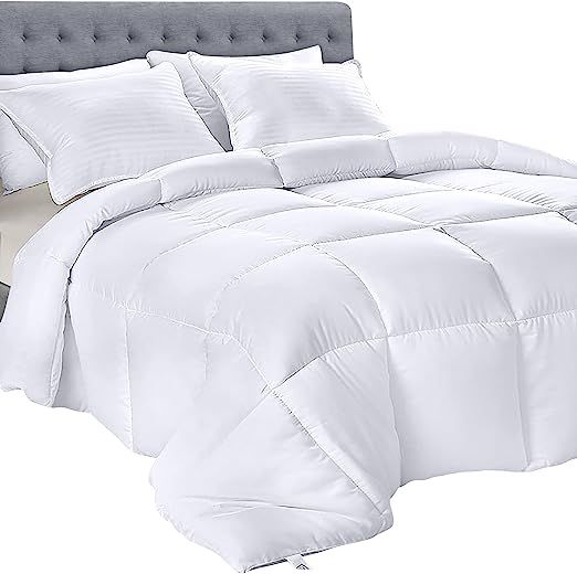 Utopia Bedding Comforter - All Season Comforters Queen Size - Plush Siliconized Fiberfill - White... | Amazon (US)