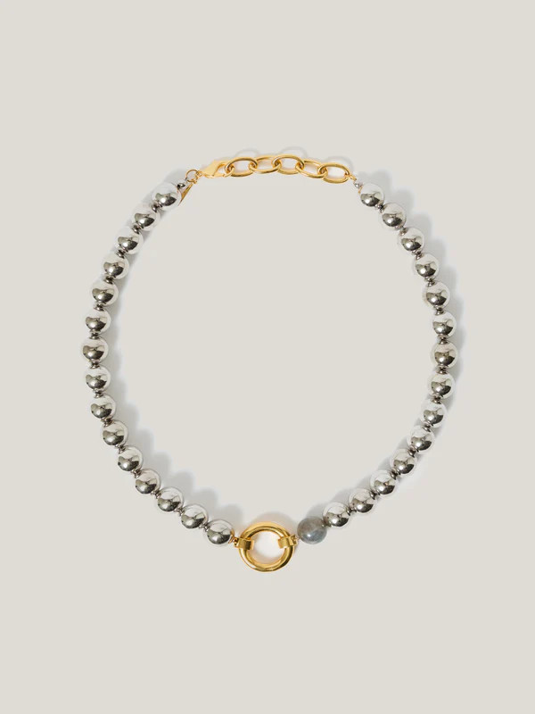 Statement Bead Necklace | Silver | Jigsaw (UK)