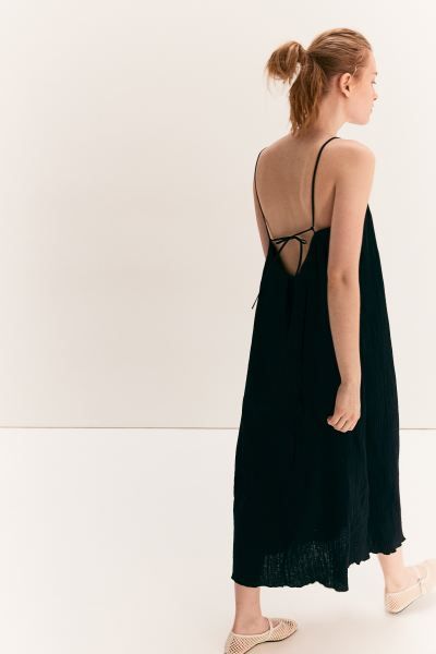 Tie-detail Easy-wear Dress - Black - Ladies | H&M US | H&M (US + CA)