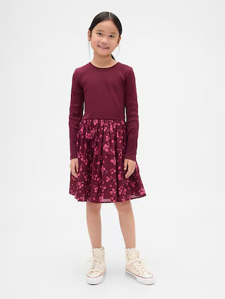 Kids Mixed Media Dress | Gap (US)