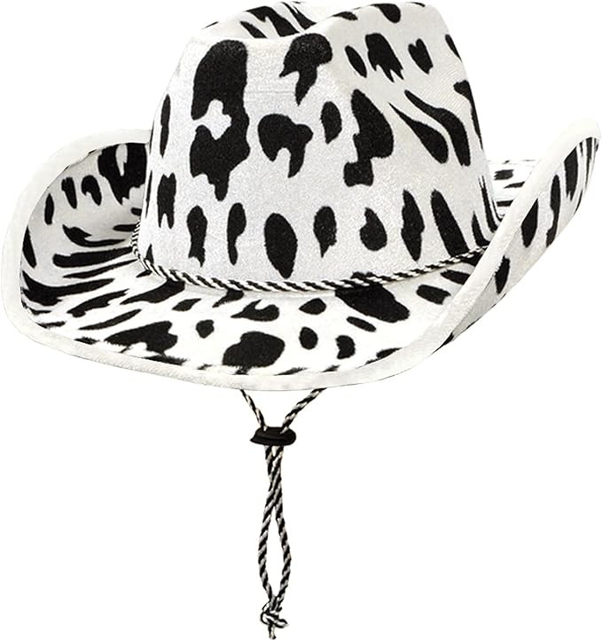 Beistle Adult Size Cow Print, White/Black-for Western Theme, Wild West Party, Cowboy Hat | Amazon (US)