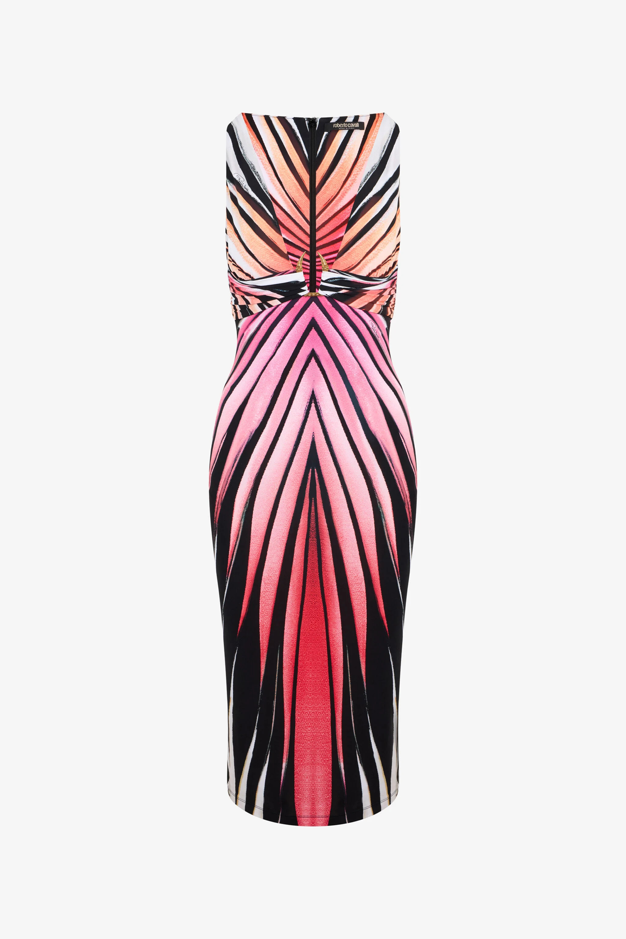 Ray Of Paradise Print Midi Dress | Roberto Cavalli
