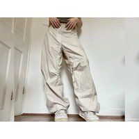 Vintage Drawstring Pants, Y2K Baggy Cargo Women Loose Wide Leg Low Rise Sweatpants, Oversized Jogger | Etsy (US)