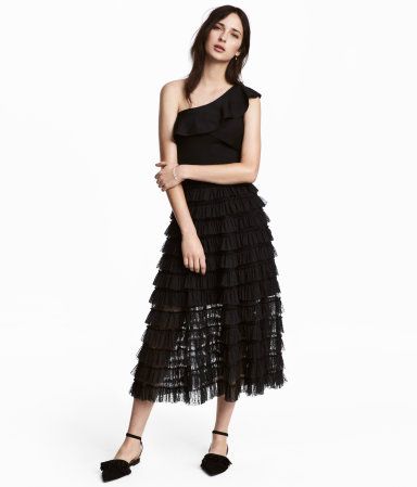 H&M Tiered Mesh Skirt $59.99 | H&M (US)