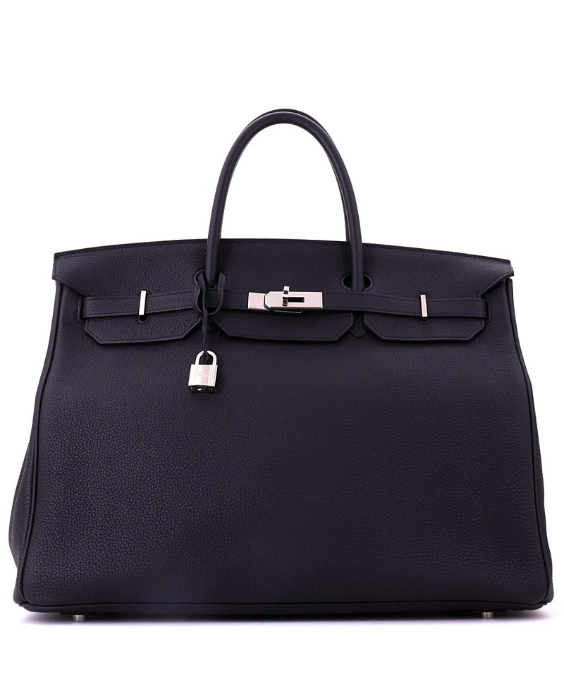 Pre-Owned HERMES Birkin 40 Handbag Black Togo with Palladium Hardware | Bloomingdale's (US)