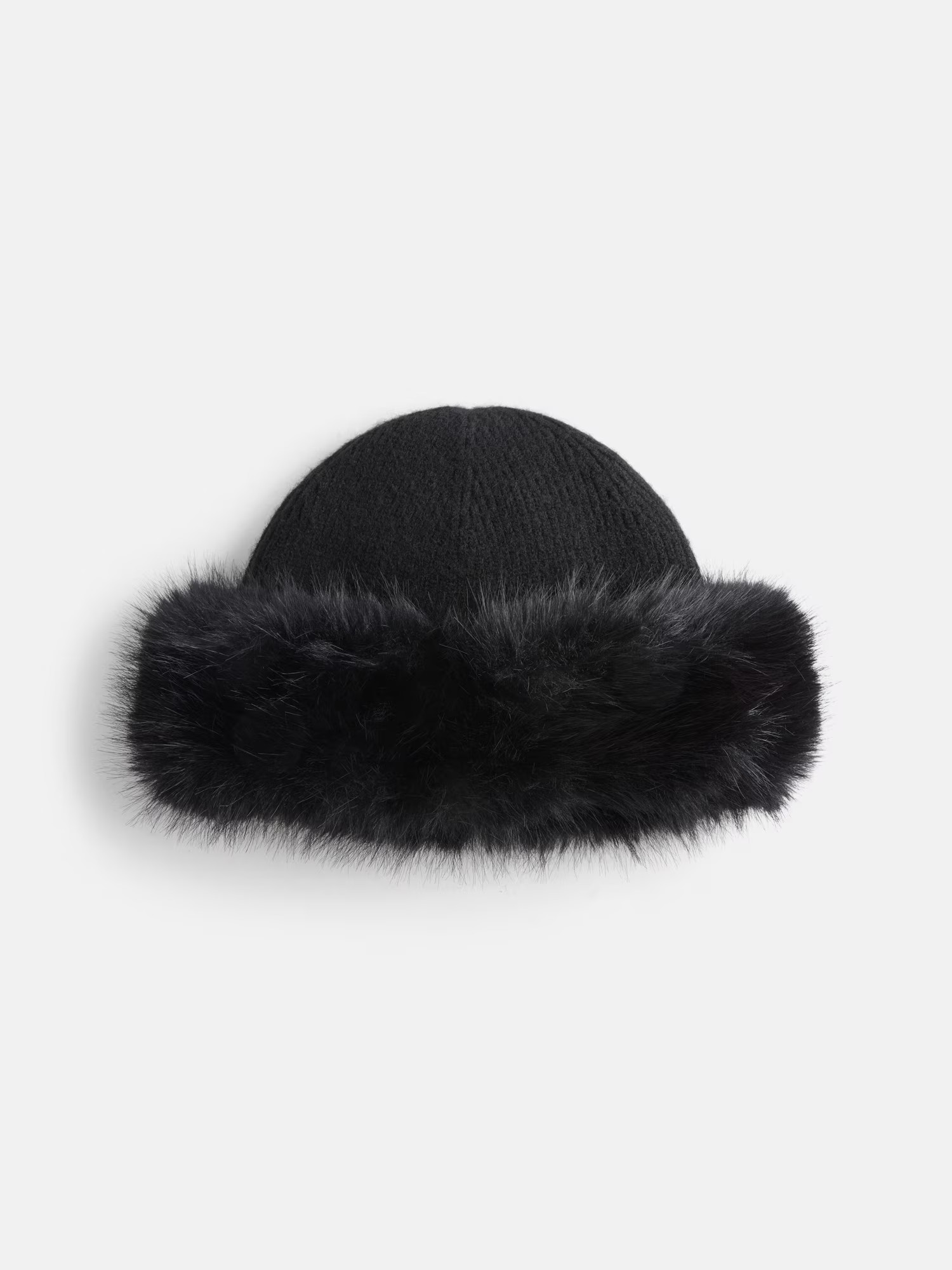 No Boundaries Women's Cuffed Faux Fur Beanie, Black | Walmart (US)