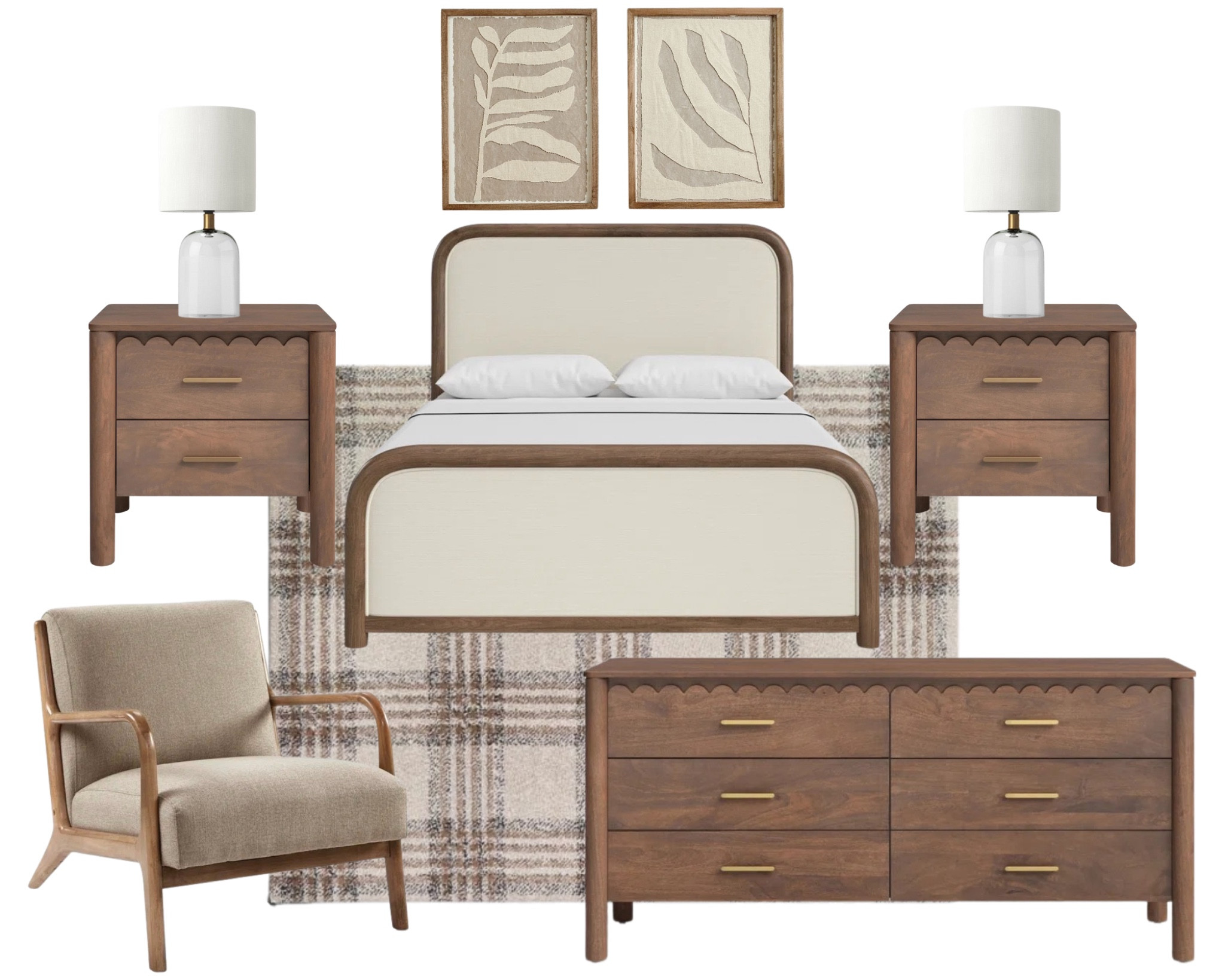 Farmhouse bedroom mood board✨ soft fabrics and warm wood tones for the perfect neutral space. 

#LTKOver40 #LTKHome #LTKFamily