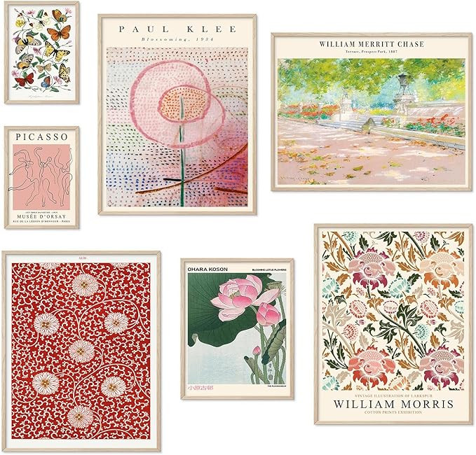 Habseligkeit Flower Posters for Room Aesthetic, Boho Wall Art Prints, Unique Vintage Wall Decor A... | Amazon (US)