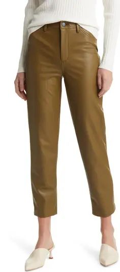 Five Pocket Crop Faux Leather Pants | Nordstrom