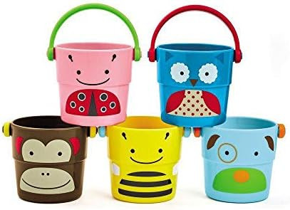 Skip Hop Zoo Stack and Pour Buckets, Rinse Cups, Multi | Amazon (US)
