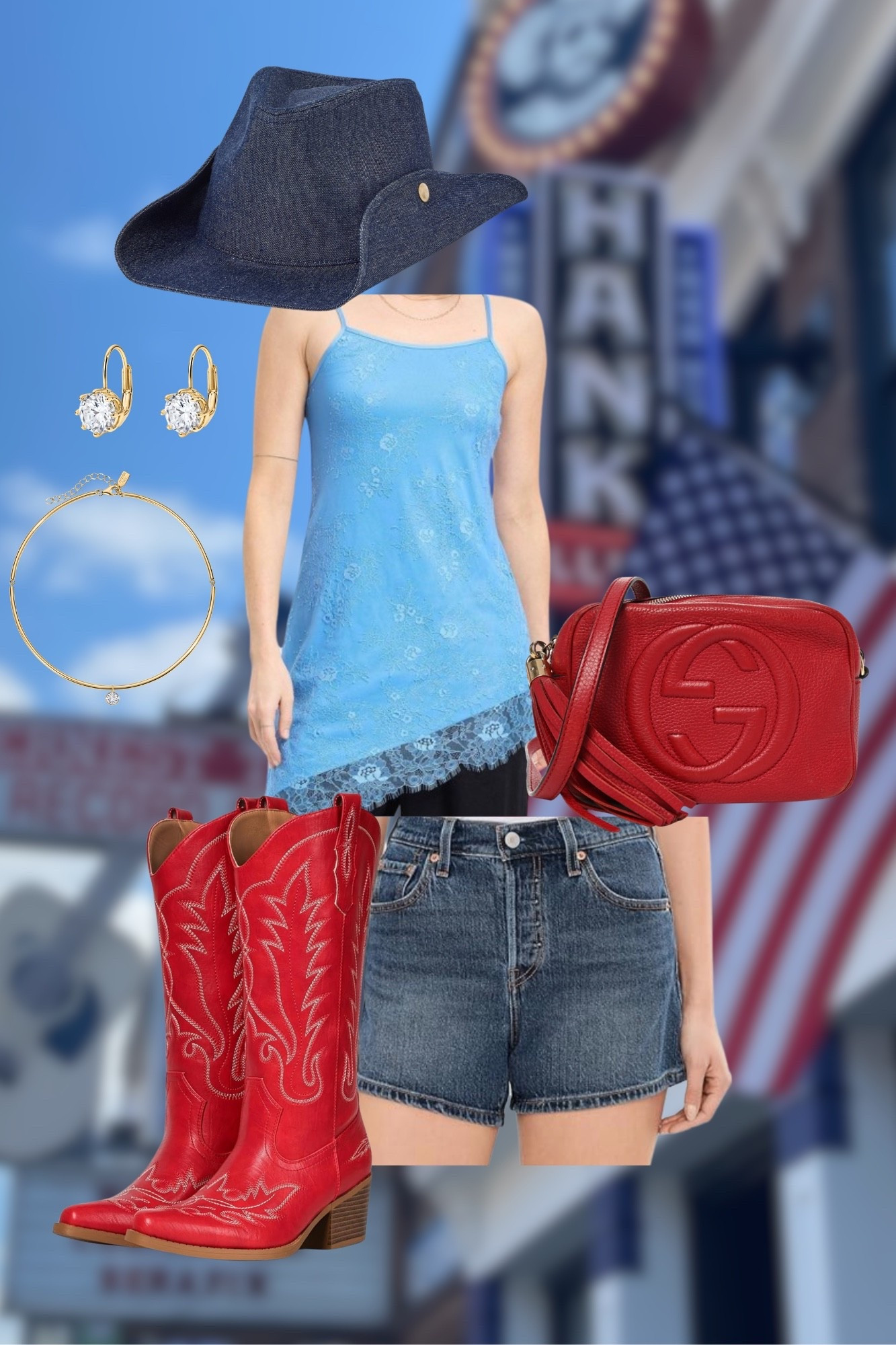 Fourth of July outfit inspo🩵👢🤠


Western style / country concert / country outfit / outdoor festival / music festival / live music / Fourth of July weekend / outfit inspo / holiday style / cowboy boots / gucci bag / DHgate / cowboy hat / electric picks

#LTKootd #LTKSeasonal