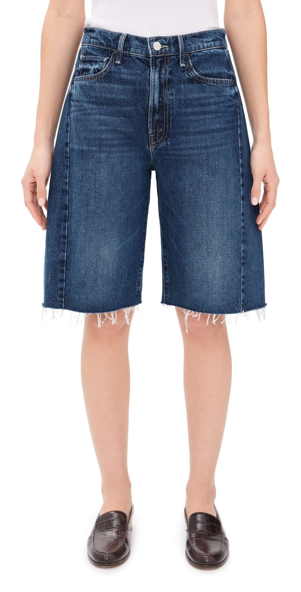 MOTHER The Half-Pipe Bermuda Fray Shorts Did You Bring Me Anything 29 | Shopbop
