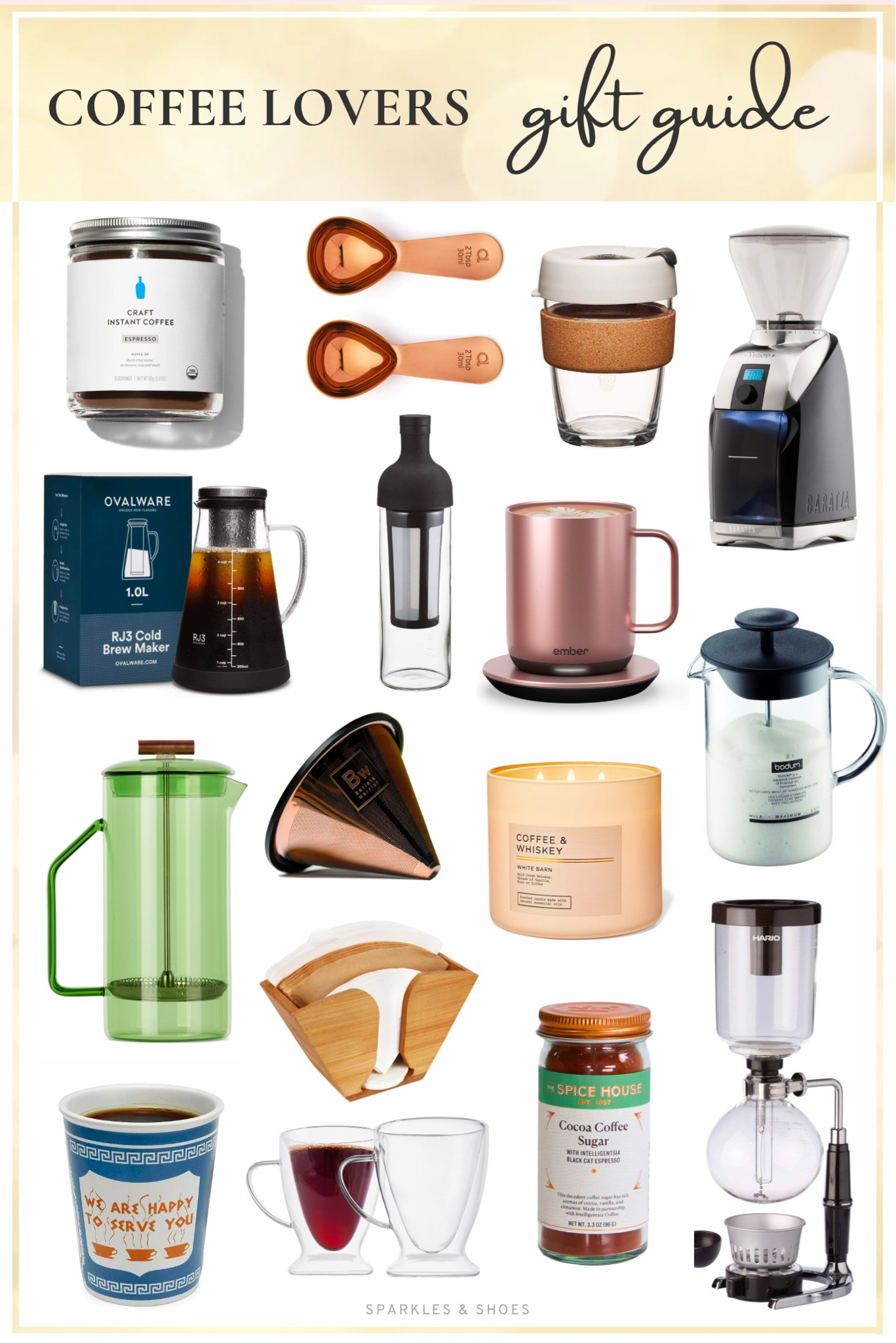 More than a dozen gifts ranging from $3 to $300 - something sure to please any coffee lover on your list! 