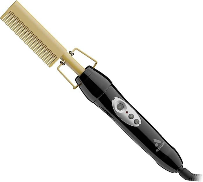 Andis 38335 Professional Heat Ceramic Press Comb for Hair, Straightener - 450F High Heat with Dua... | Amazon (US)