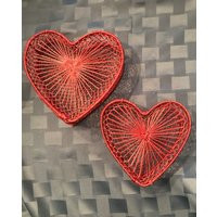 Abaca Heart Basket/Boxes-straw-3 Colors-Blue - Peach-Rose/Mauve-3 Sizes Philippine Made-New Vintage-Great For Gift Baskets - Keepsakes-Wedding | Etsy (US)