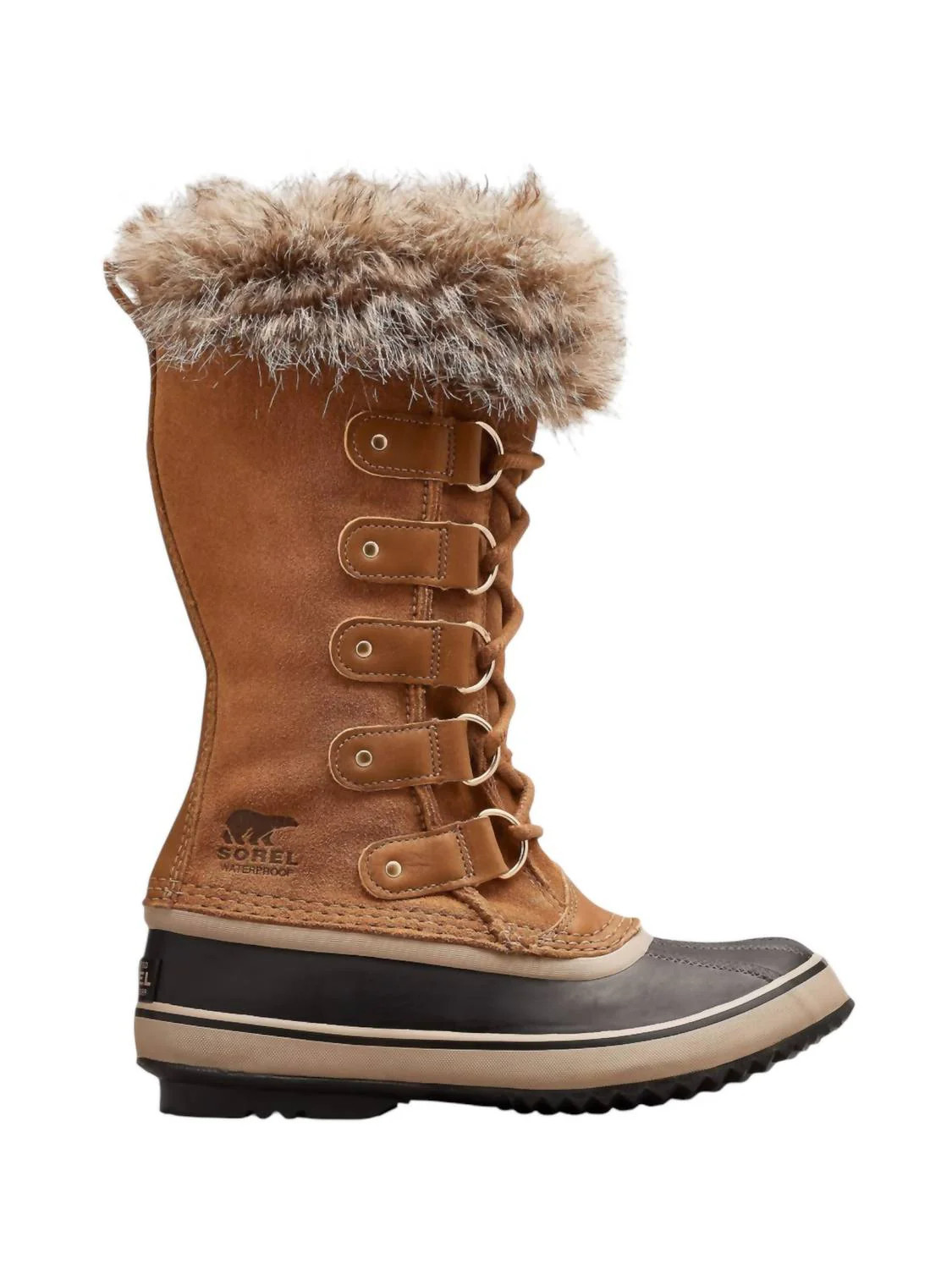 Women's Joan Of Arctic Waterproof Boot In Camel Brown, Black | Shop Simon