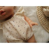 Muslin Romper Beige Little Flowers | Minikane Doll Clothes, Miniland Vêtement Poupée Paola Reina, Pu | Etsy (US)