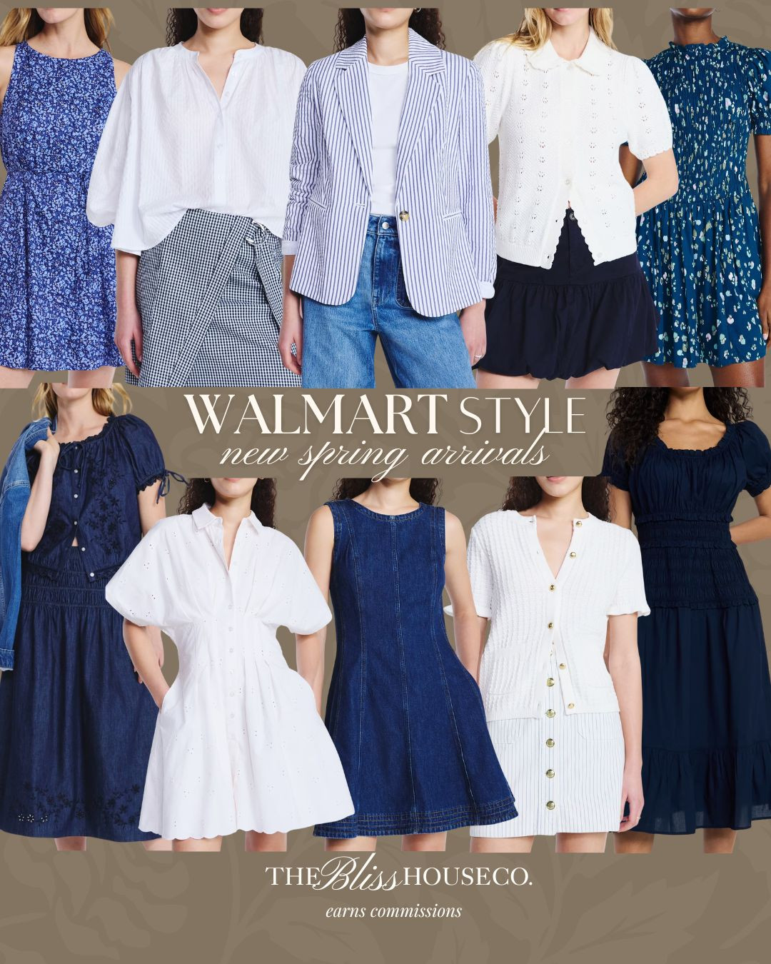 Walmart new spring arrivals! 🤍 Think crisp whites, soft denim, gingham, and feminine silhouettes. Effortless pieces you can dress up or down all season long.

Walmart spring dresses, denim fit and flare dress, white eyelet dress, navy smocked dress, gingham skirt outfit, striped blazer outfit, classic spring style, feminine affordable fashion, Easter outfit ideas, spring church outfit, preppy casual look, timeless everyday dresses, Walmart style finds. 

 #LTKootd #LTKSeasonal