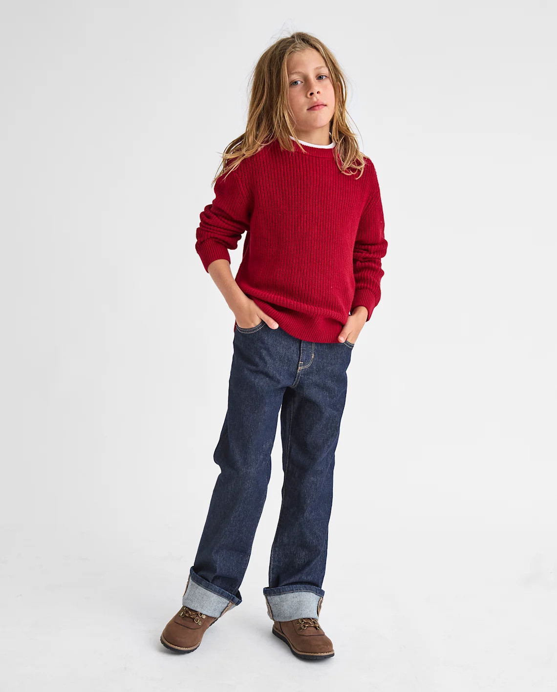 Boys Roll Cuff 90s Loose Jeans - denim | The Children's Place