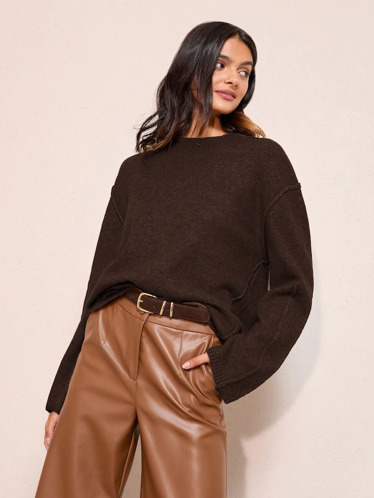 Friends Like These Brown Crew Neck Jumper | Next AU