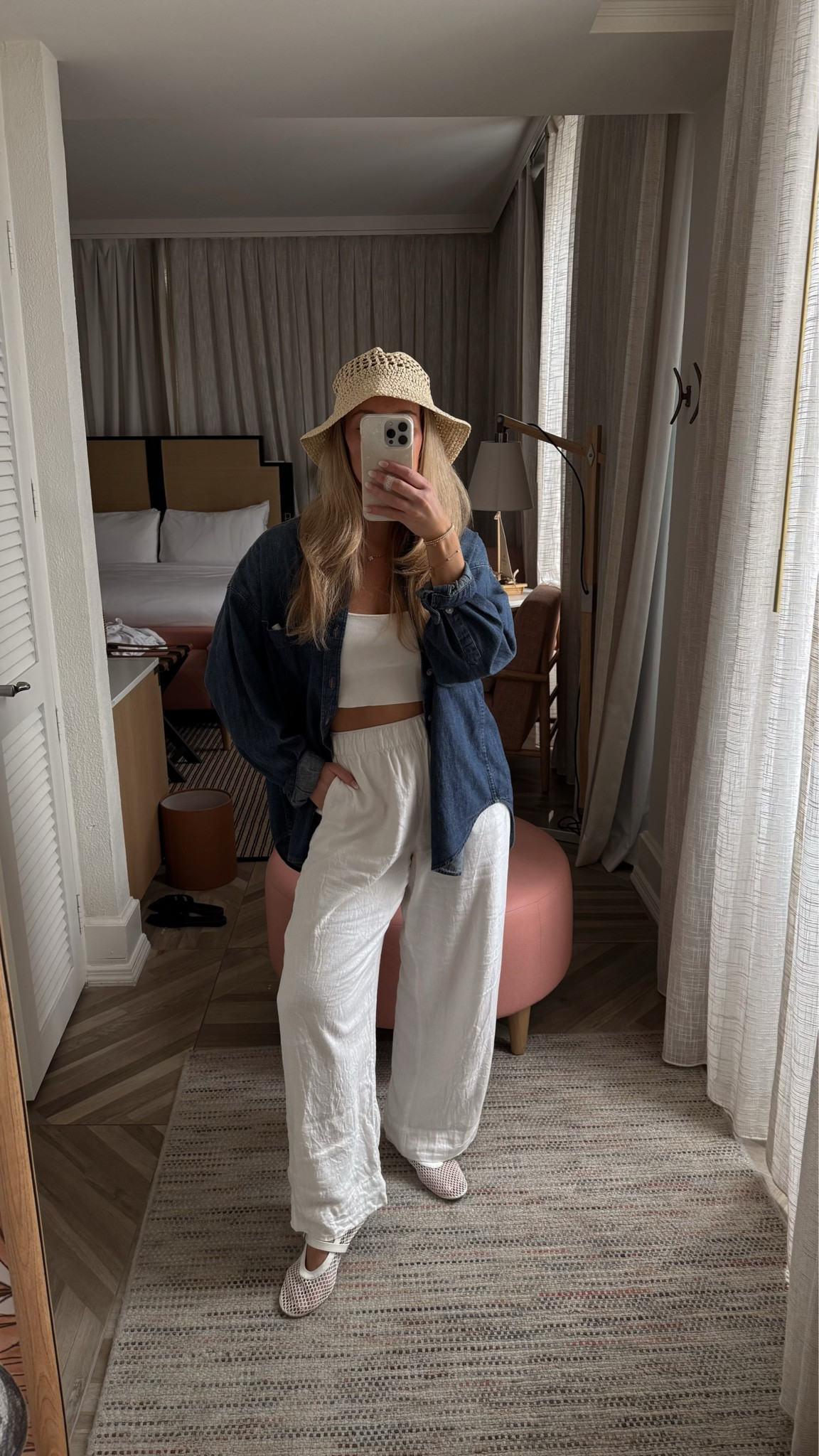 A denim shirt w linen pants is a tried & true staple for me! Wearing a small in the pants  

Resortwear, vacation outfit, summer style, vacay style, Florida’s travel, getaway outfit


#LTKStyleTip #LTKTravel #LTKSwim