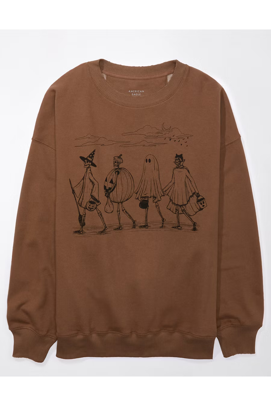 AE Oversized Halloween Graphic Sweatshirt | American Eagle Outfitters (US & CA)