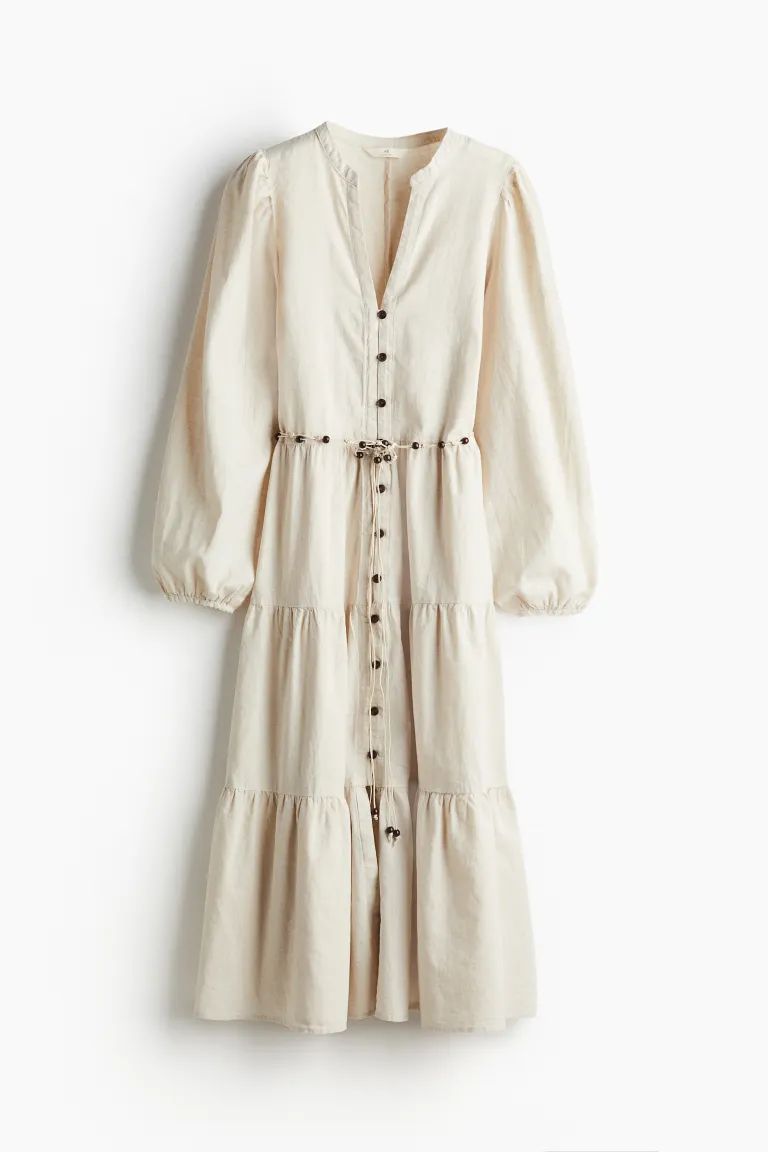 Tiered Linen-blend Dress | H&M (US + CA)