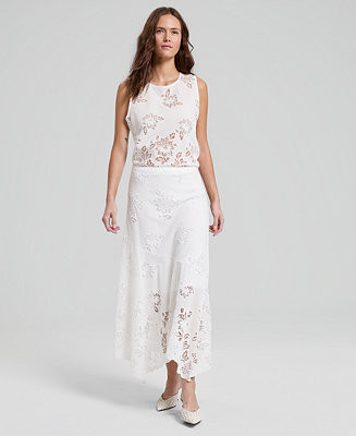 And Now This Women's Embroidered Handkerchief-Hem Maxi Skirt, Macy's Exclusive - Macy's | Macy's